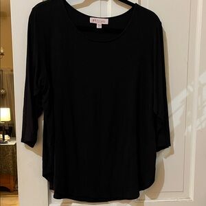 Philosophy Classic Black Long Sleeve Top